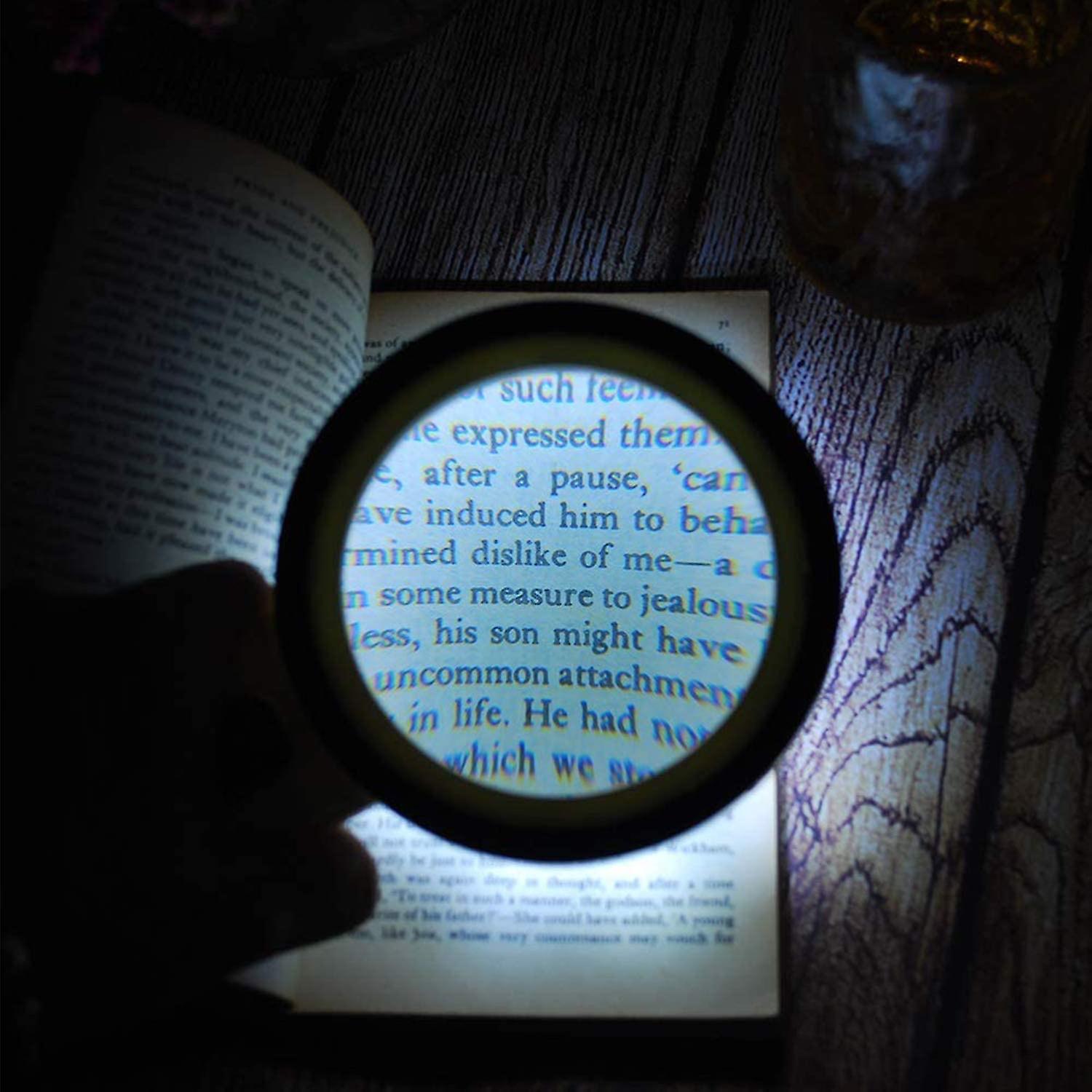 Magnifying Glass With Light， Handheld Magnifying Glass 30x 12 Led Lighted Magnifier Illuminated Magnifying Glass For Low Vision Seniors Reading， Solde