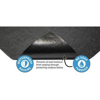 Drymate 6ft. W x 4 ft. 10 in. L Charcoal CommercialResidential Polyester Garage Flooring Maintenance Mat MMC5872B