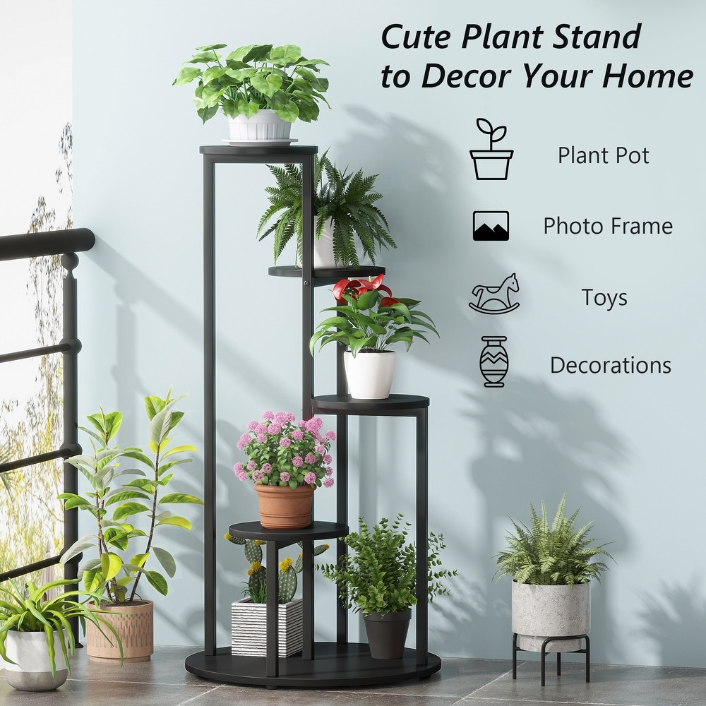 4 Tier Plant Stand Indoor  Tall Wood Plant Shelf Holders   19.68”L* 19.68”W* 40.94”H