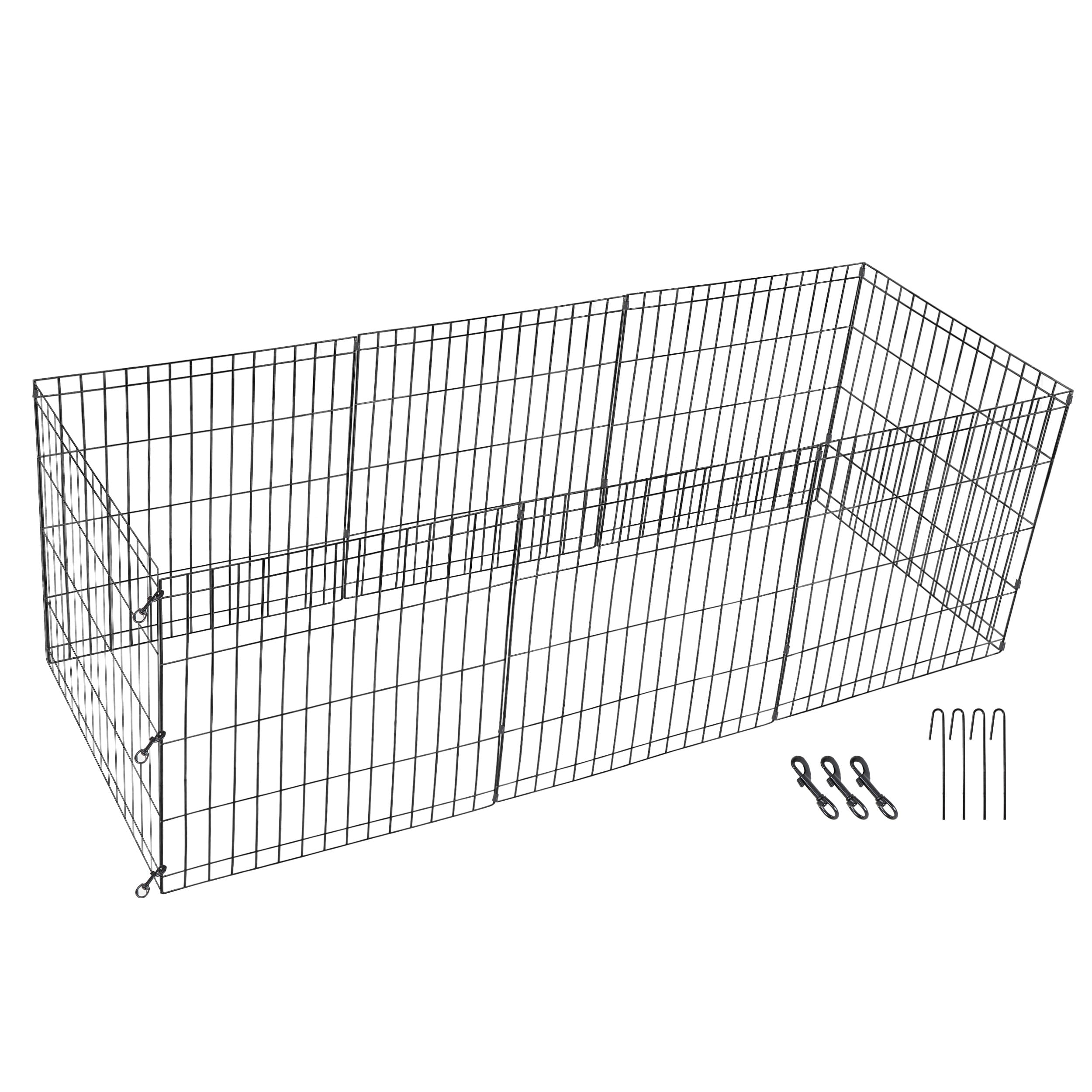 HomGarden 24-inch Height Pet Playpen 8 Folding Panel Exercise Dog Fence Indoor Outdoor