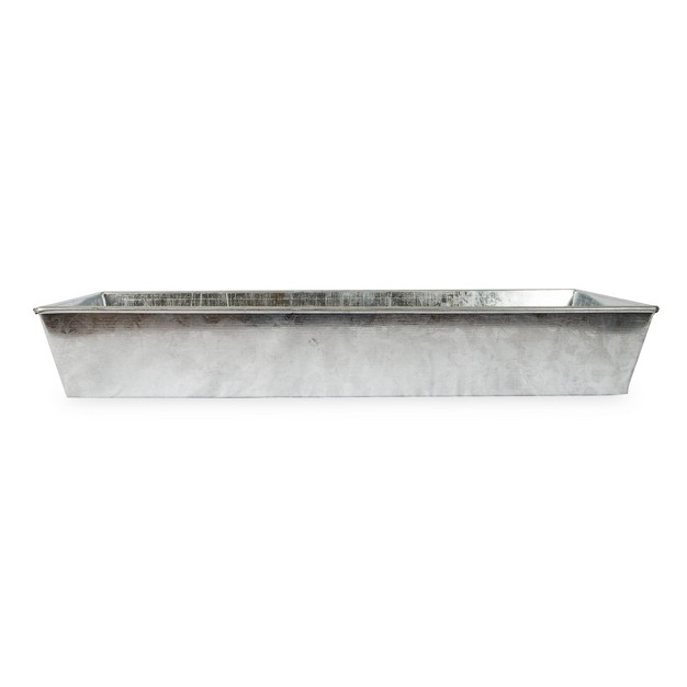 X 3 quot Versatile Galvanized Steel Tray Antique Silver Finish