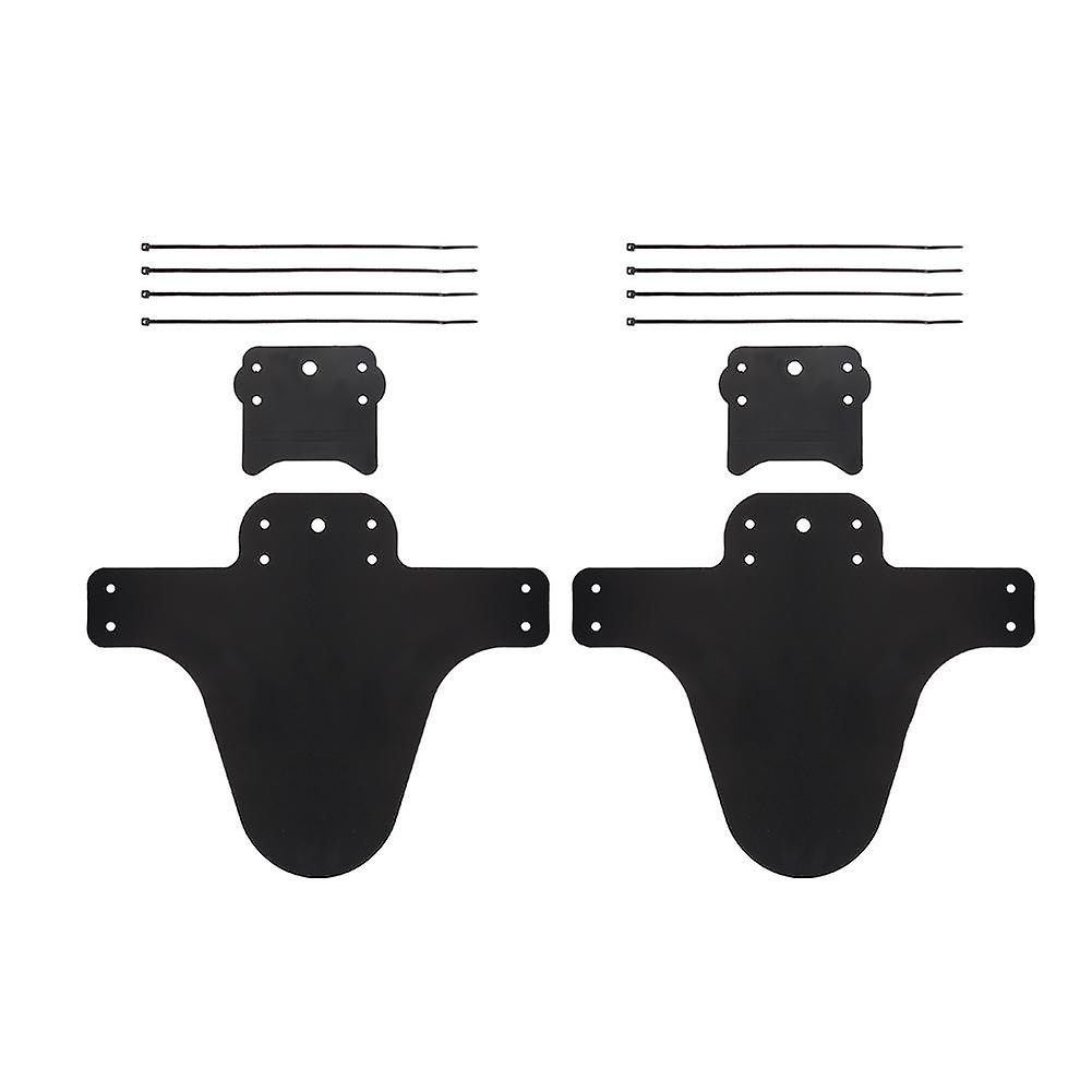 Mountain Bike Bicycle Front Rear Tire Black Mudguards Mud Guard Fenders Set Accessory