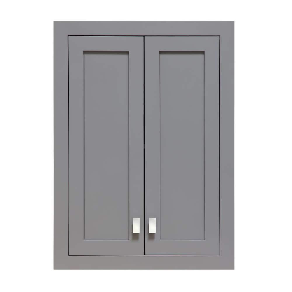 Water Creation Madison 24 in W x 33 in H x 8 in D Bathroom Storage Toilet Topper in Cashmere Grey