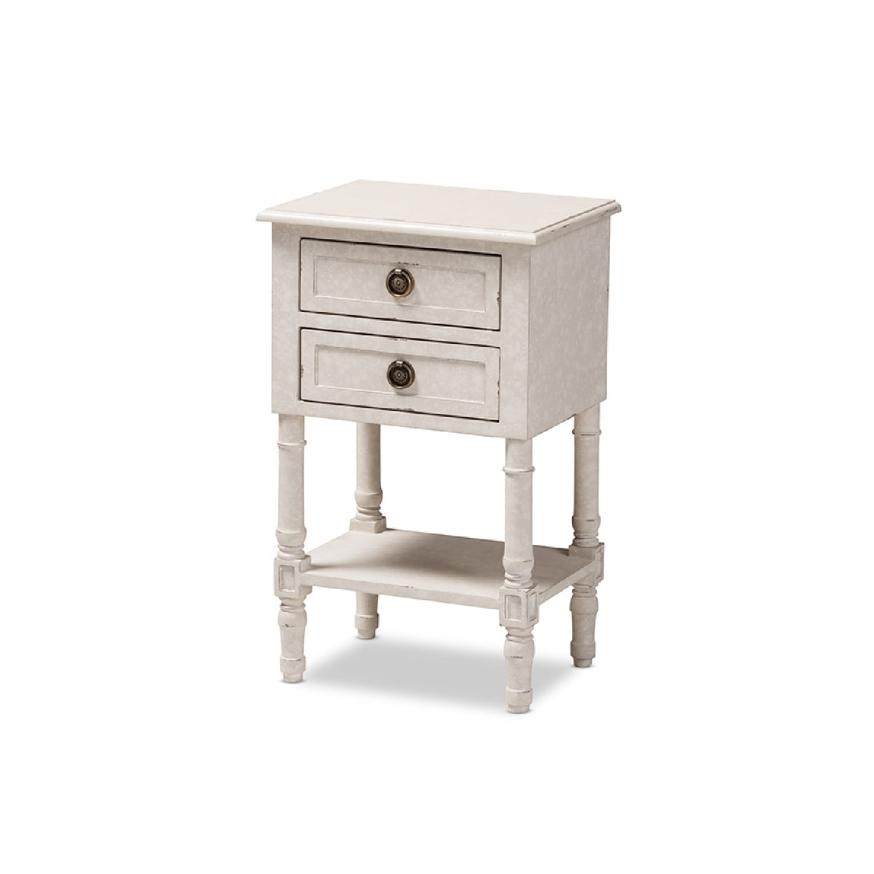 Baxton Studio Lenore 2 Drawer Nightstand