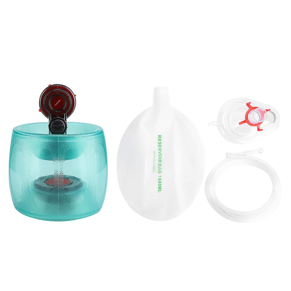 Pvc Simple Style Manual Resuscitator Emergency Artificial Respiration Resuscitation Toolfor Adult Green