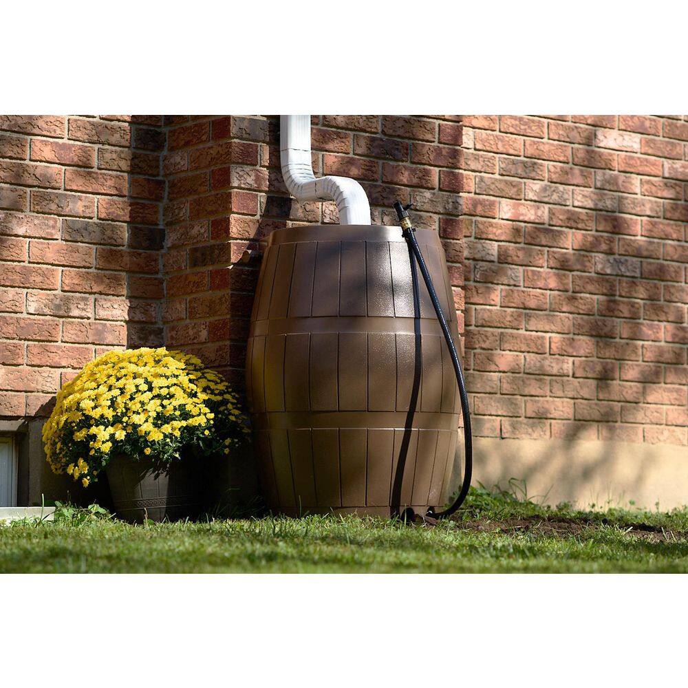 FCMP Outdoor Rain Catcher 50 Gal. Brown RC 4000 Rain Barrel RC4000-BRN