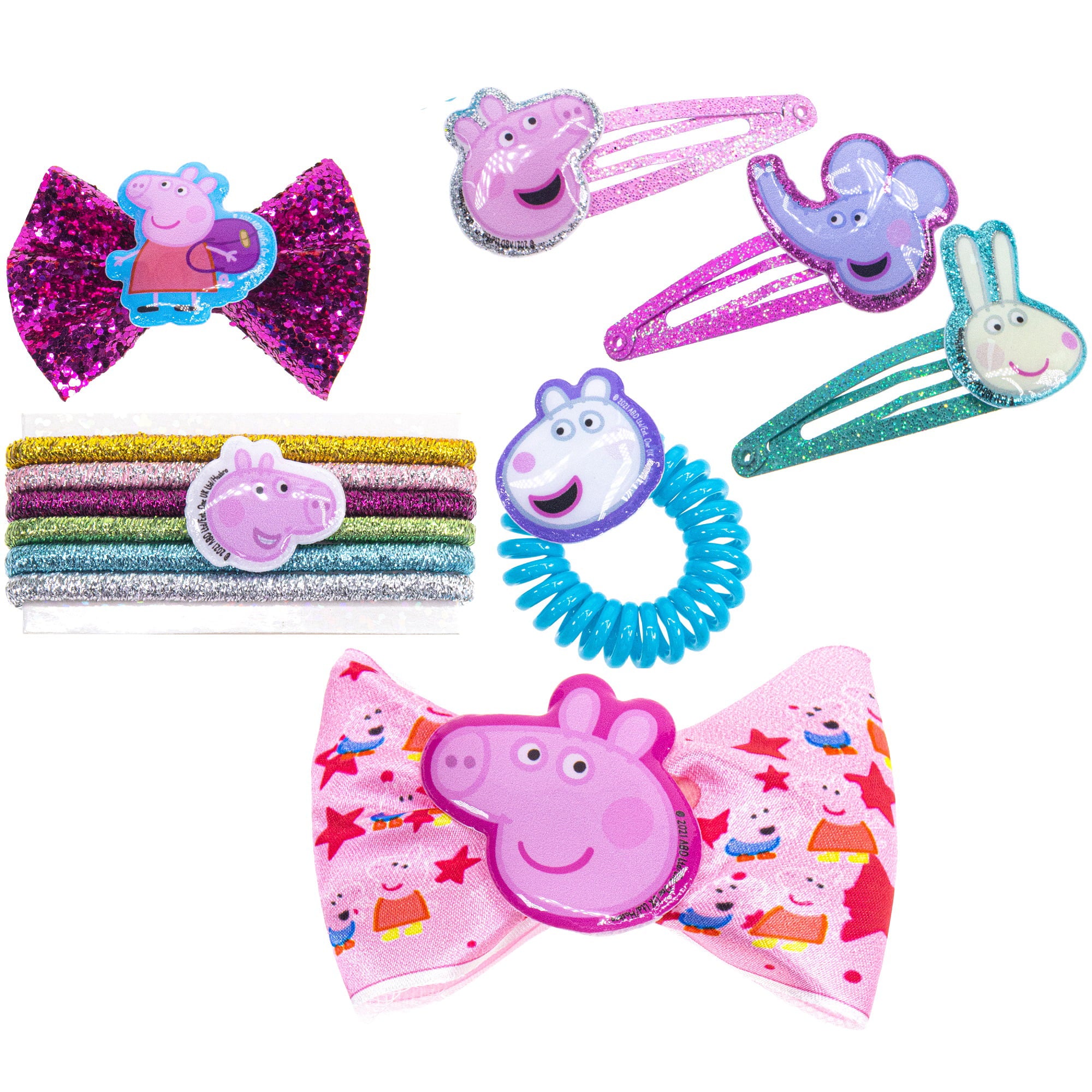 Peppa Pig - Townley Girl Backpack Cosmetic Makeup Hair Accessories Set Girls， Ages 3+