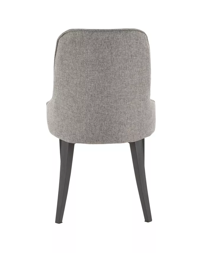 Lumisource Nueva Chair in Metal and Fabric Set of 2