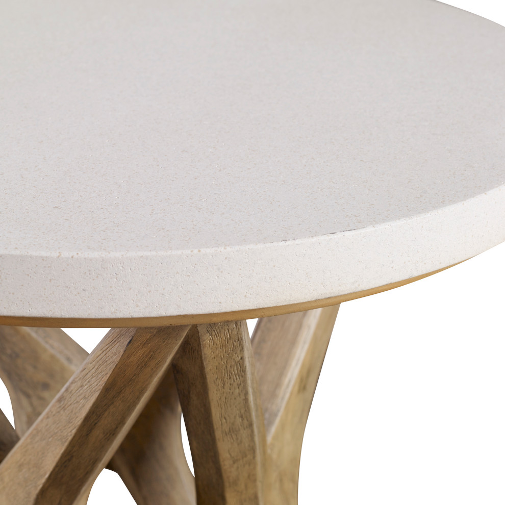 Uttermost 25437 Marnie Limestone Side Table   Transitional   Side Tables And End Tables   by Lighting World Decorators  Houzz