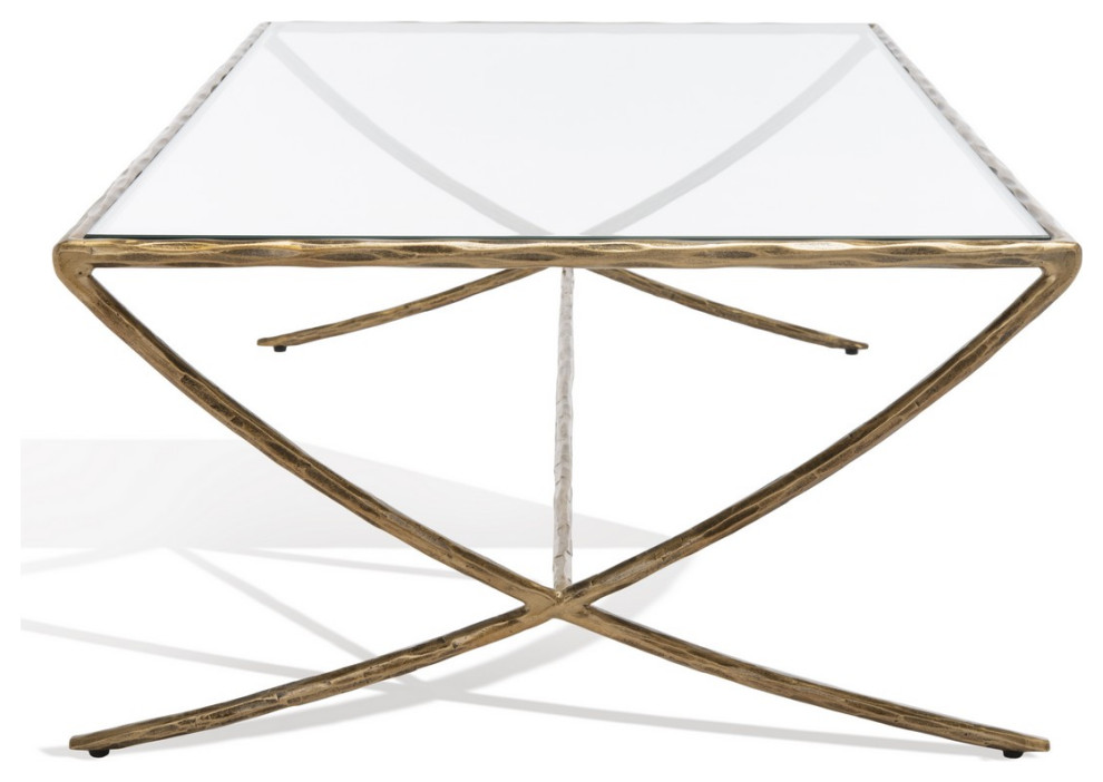 Safavieh Couture Debbie Rectangle Metal Coffee Table   Contemporary   Coffee Tables   by Safavieh  Houzz