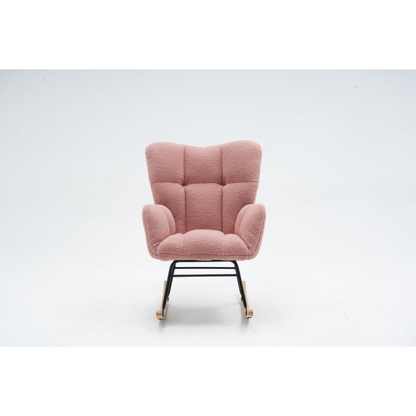 Teddy Fabric Tufted Upholstered Rocking Chair