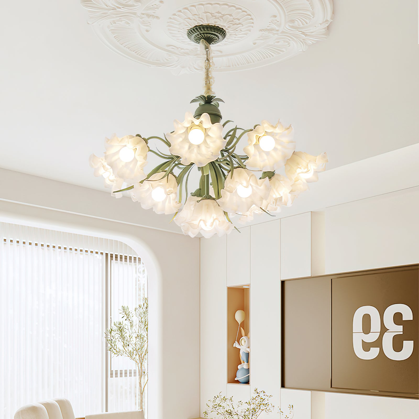 Lily of the Valley Flower Chandelier