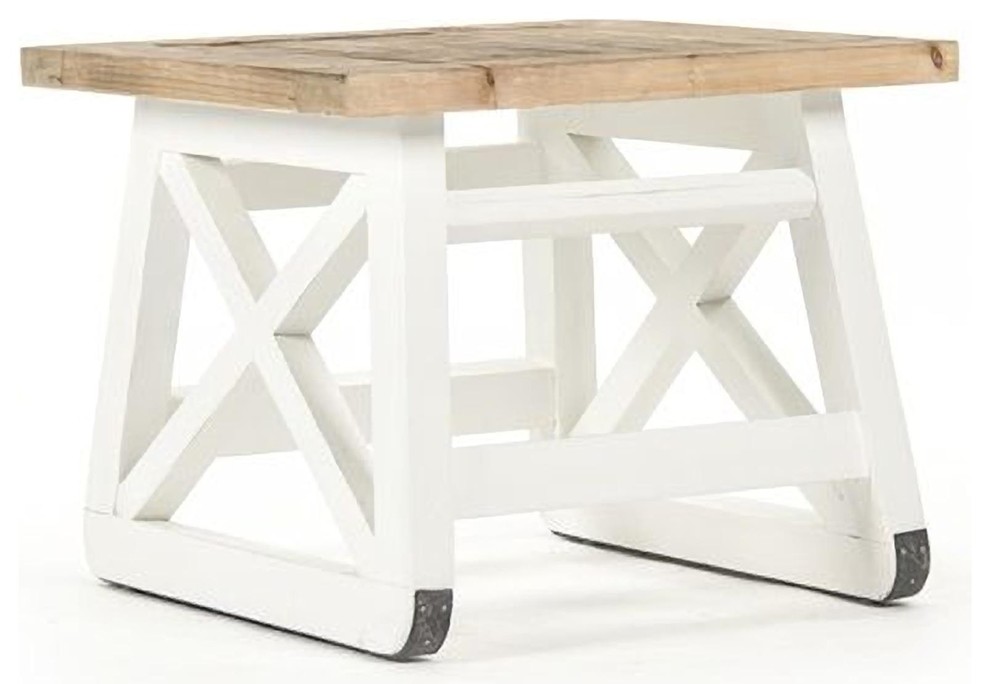 Side Table LILON Alabaster Beige White   Farmhouse   Side Tables And End Tables   by EuroLuxHome  Houzz