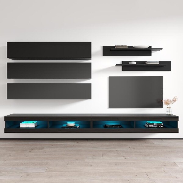 Fly J1 34TV Wall Mounted Floating Modern Entertainment Center