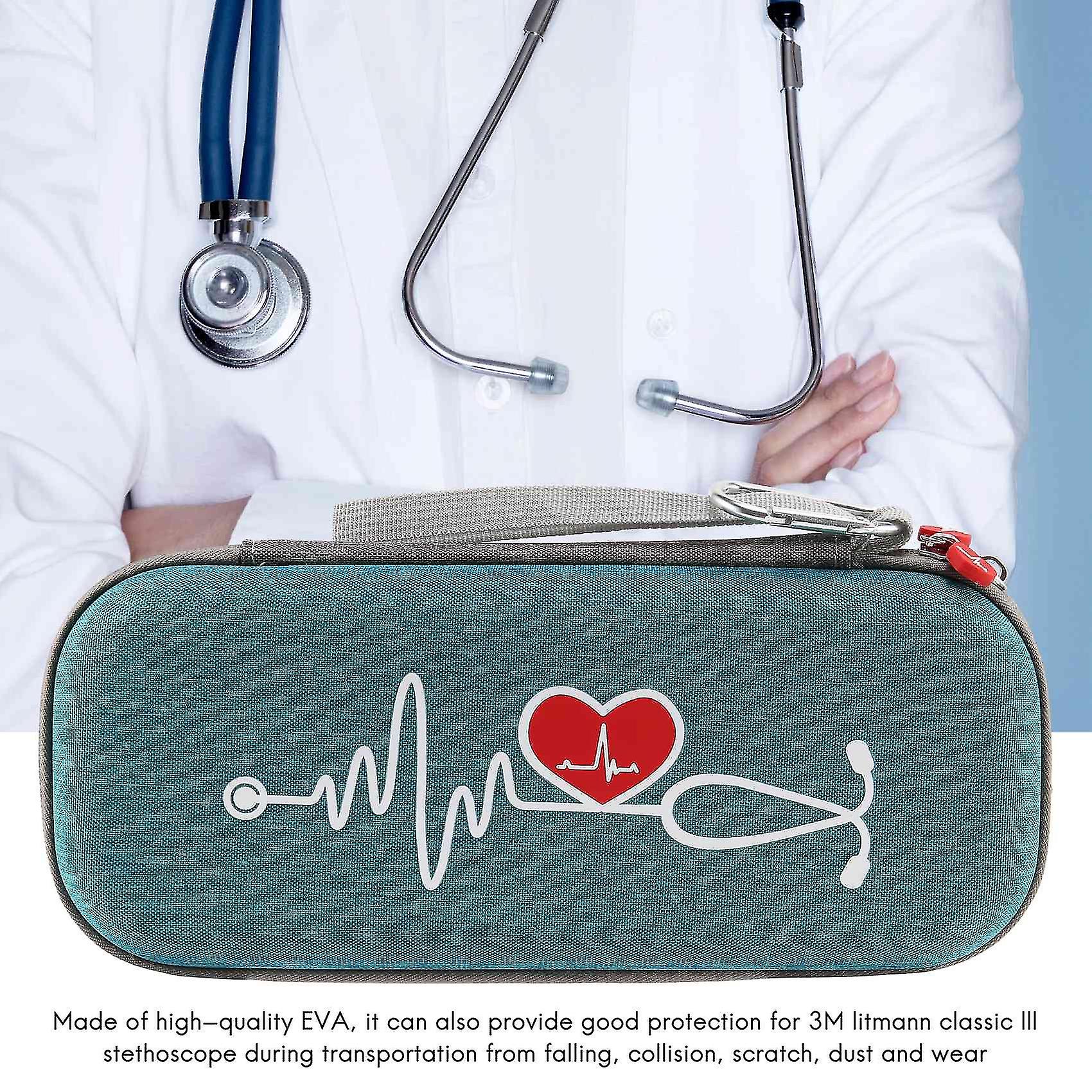 Storage Bag Carrying Case For Classic Iii Stethoscope Protect Pouch Sleeve Box Protection Case(gree