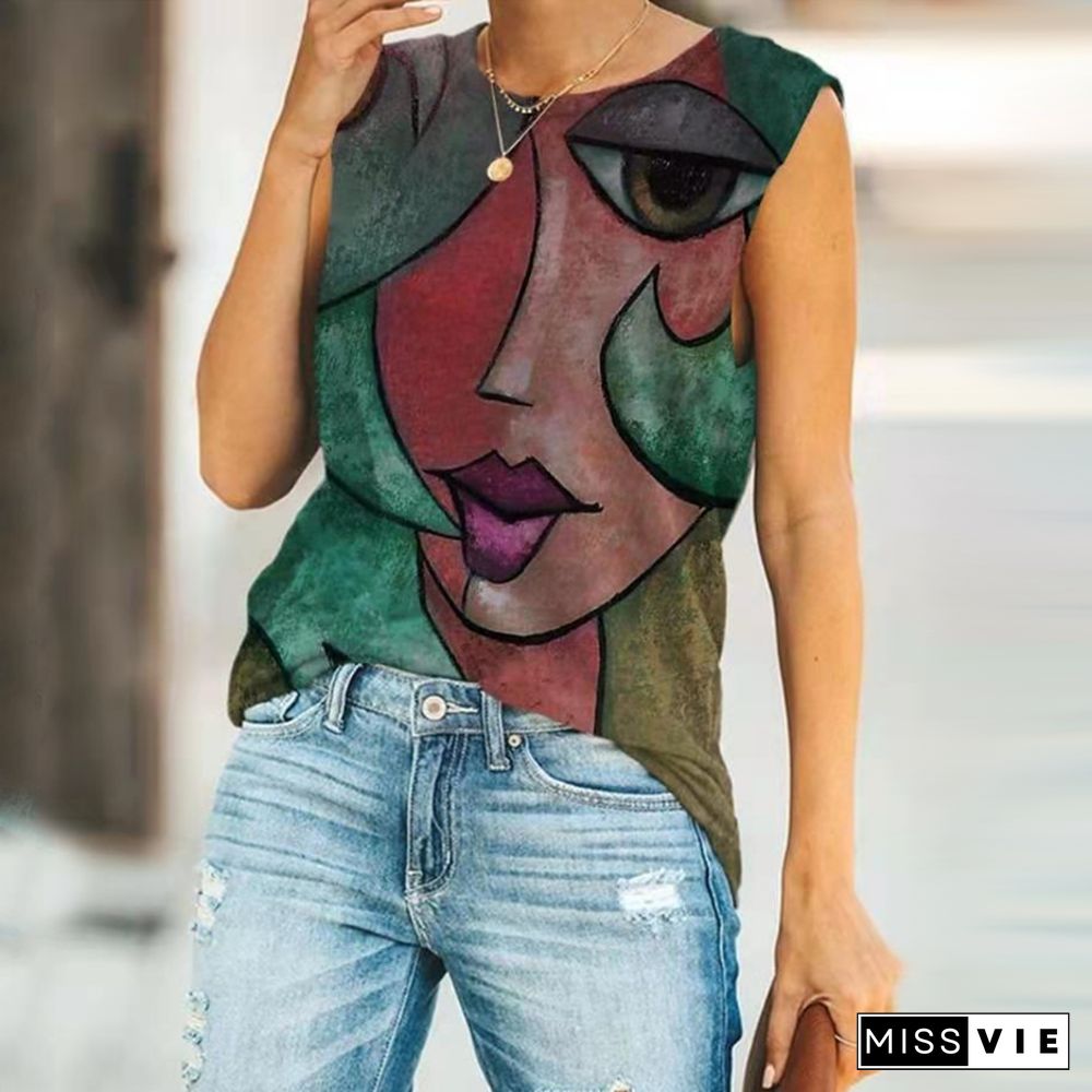 Character Print Sleeveless Camisole