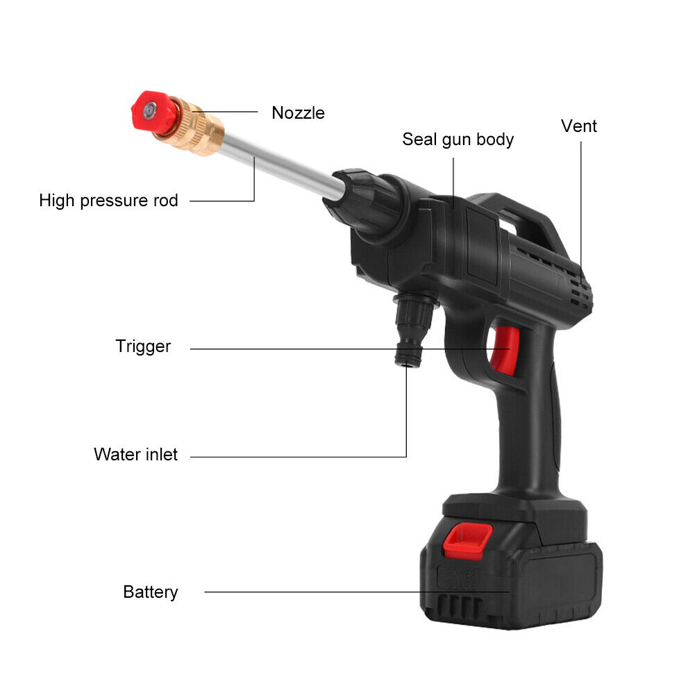 600W Cordless Portable High Pressure Water Spray Gun