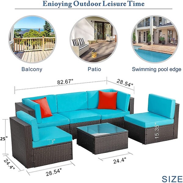 Futzca 6 Piece Small Patio Furniture Sets