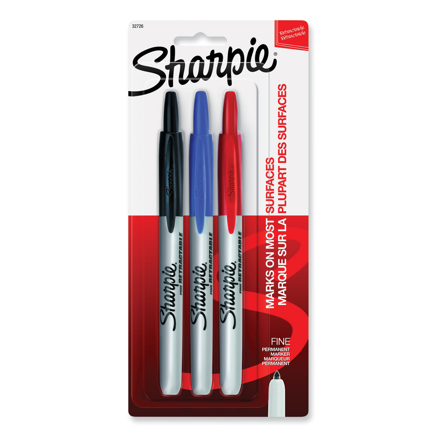 Retractable Permanent Marker by Sharpieandreg; SAN32726PP