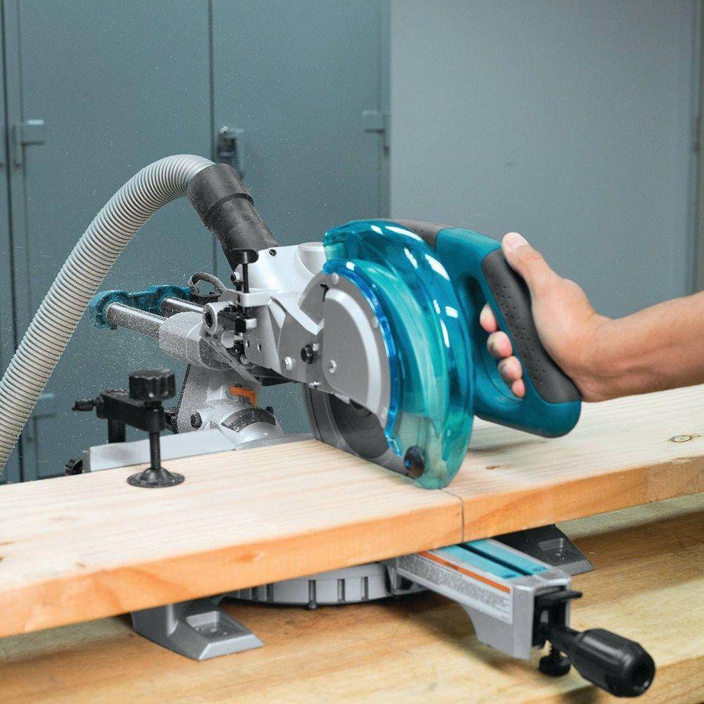 Makita 10.5 Amp 8-12 in. Corded Single Bevel Sliding Compound Miter Saw w Electric Brake Soft Start LED Light and 48T Blade LS0815F