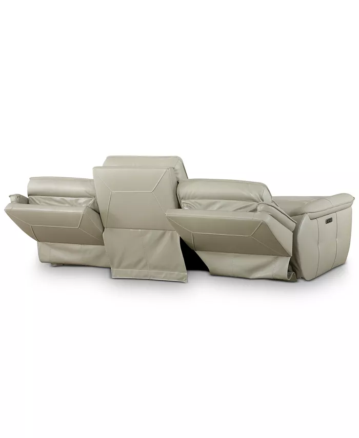 Furniture Lenardo 3-Pc. Leather Sofa with 2 Power Motion Recliners