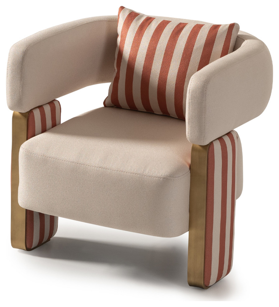 Amora Accent Chair Ash/Eggshell Walnut   Contemporary   Armchairs And Accent Chairs   by Michael Amini  Houzz