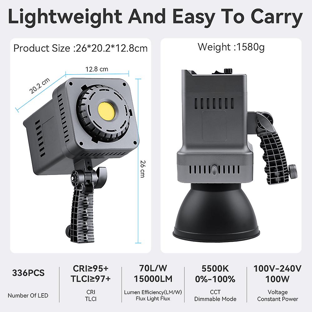 100w Led Video Light Photography Lighting 5500k 15000lm Cri95 Daylight With Remote Control For Youtube Vk Photo Studio Fill Lamp