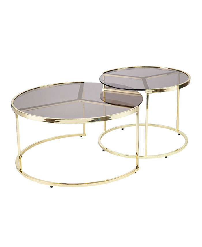 Southern Enterprises Martley Nesting Cocktail Table Set 2 Piece