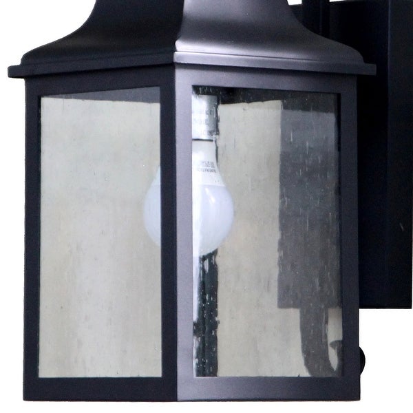 Morgan 1 Light Exterior Wall Lamp in Black Finish - Black Finish Shopping - The Best Deals on Outdoor Wall Lanterns | 36512435