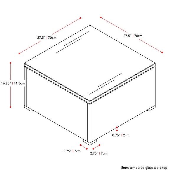 Parksville Square Patio Coffee Table，Grey