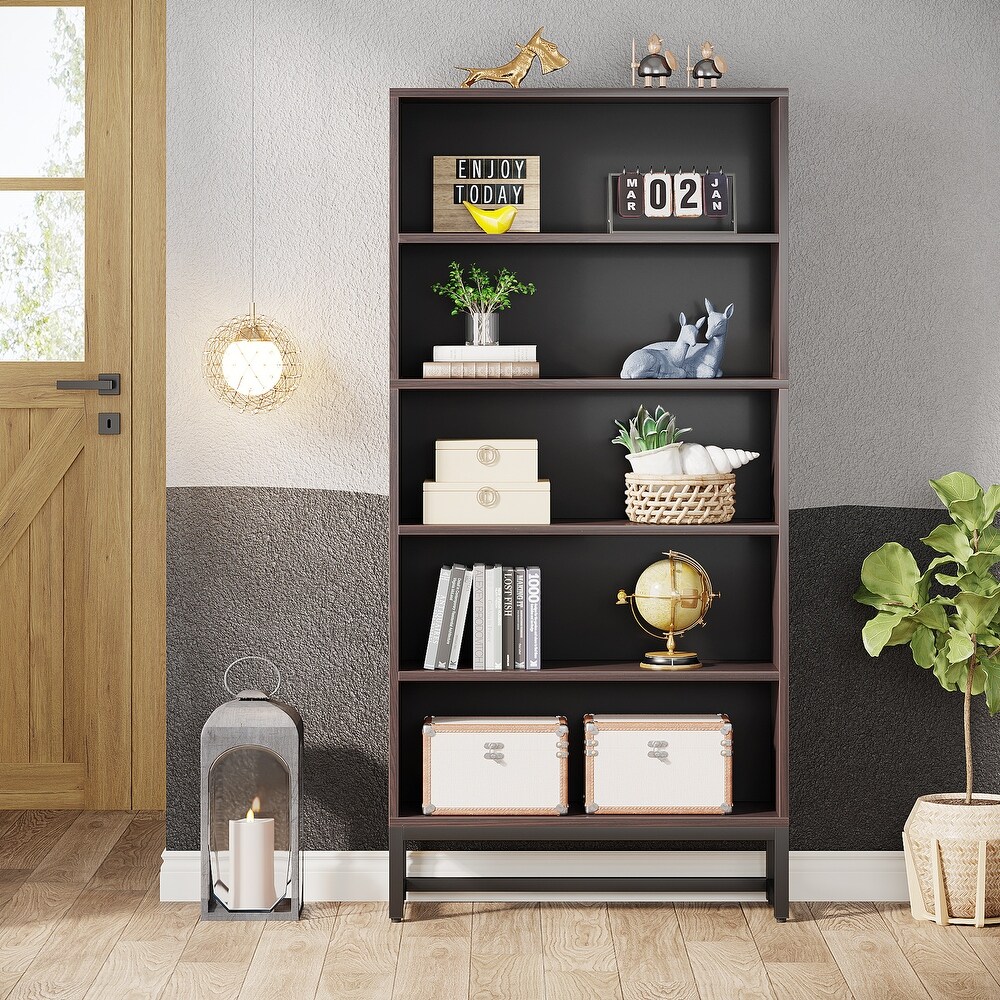 70.8 inches Bookcase Bookshelf with 5 Tier Shelves