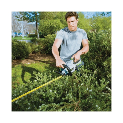 EGO HT2411 Hedge Trimmer， Battery Included， 2.5 Ah， 56 V， Lithium-Ion， 1 in Cutting Capacity， 24 in Blade