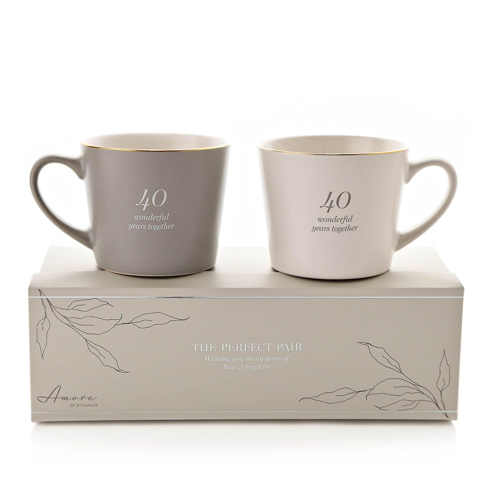 Widdop 40th Wedding Anniversary Gift Mugs