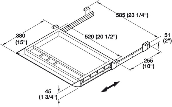 Hafele 429.59.350 Pencil Drawer  5 Compartments