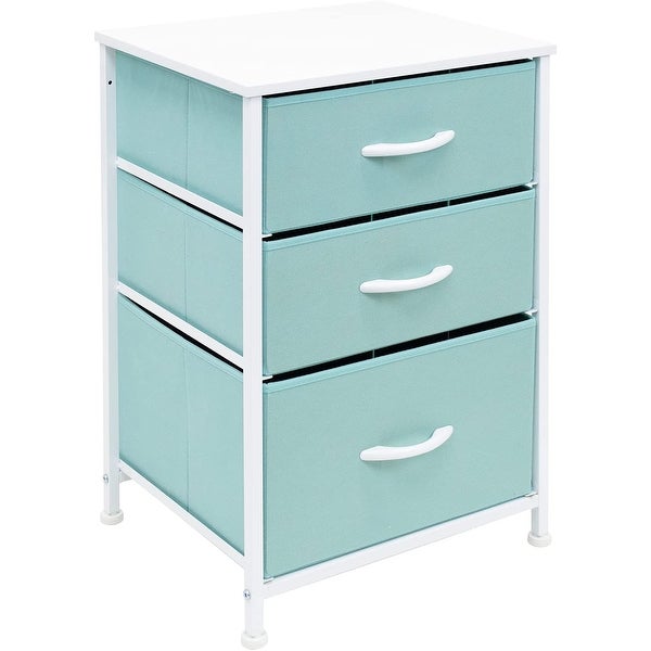 Nightstand 3-Drawer Shelf Storage - Bedside Furniture End Table Chest - - 34483825