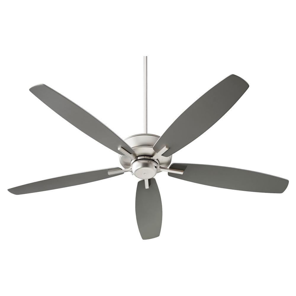 Quorum INTERNATIONAL Breeze 60 in Indoor Satin Nickel Ceiling Fan