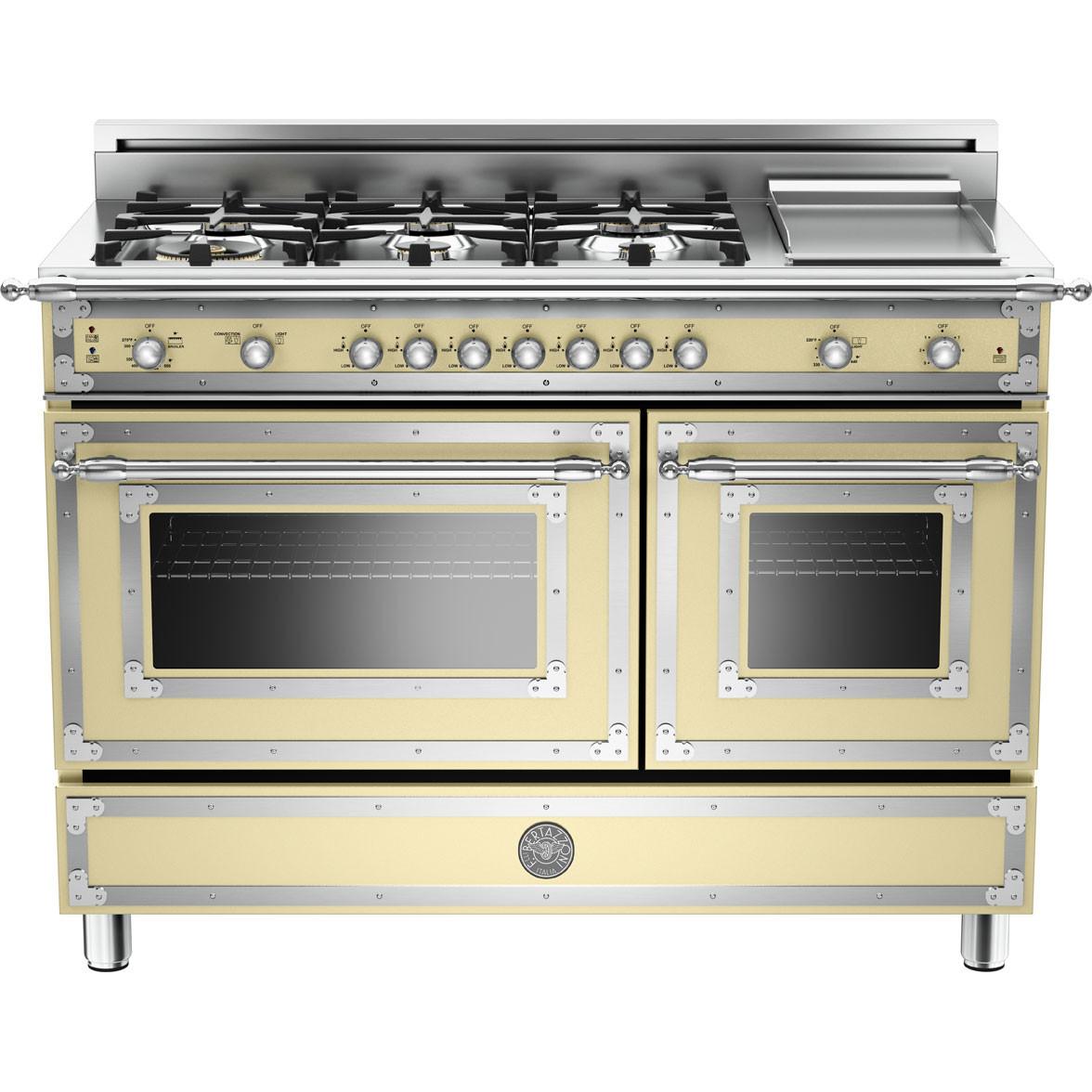 Bertazzoni 48-inch Freestanding Gas Range with Convection Technology HER 48 6G GAS CR