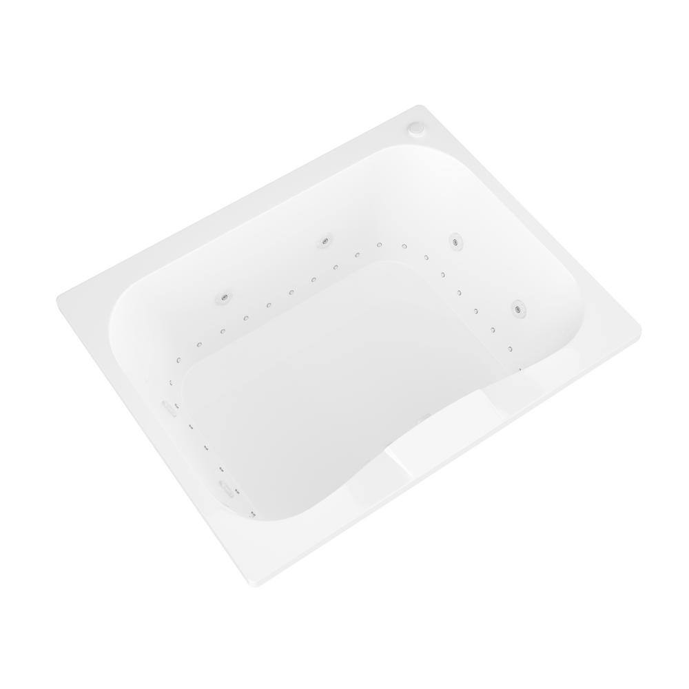 Universal Tubs Rhode 5 ft. Rectangular Drop-in Whirlpool and Air Bath Tub in White HD4060NDR