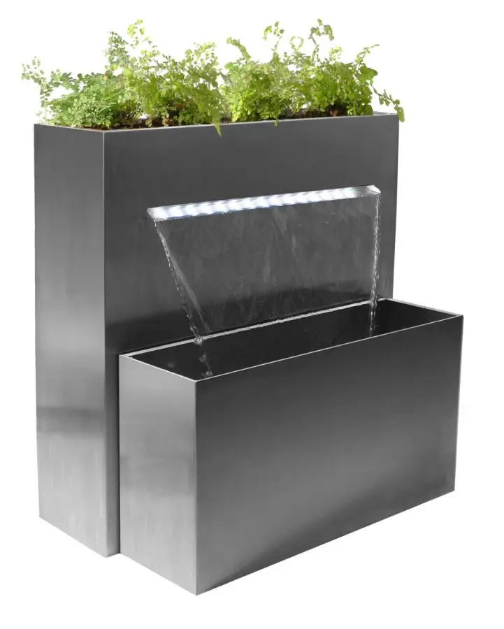 H89cm Stainless Steel Decorative Waterfall Cascade  Planter