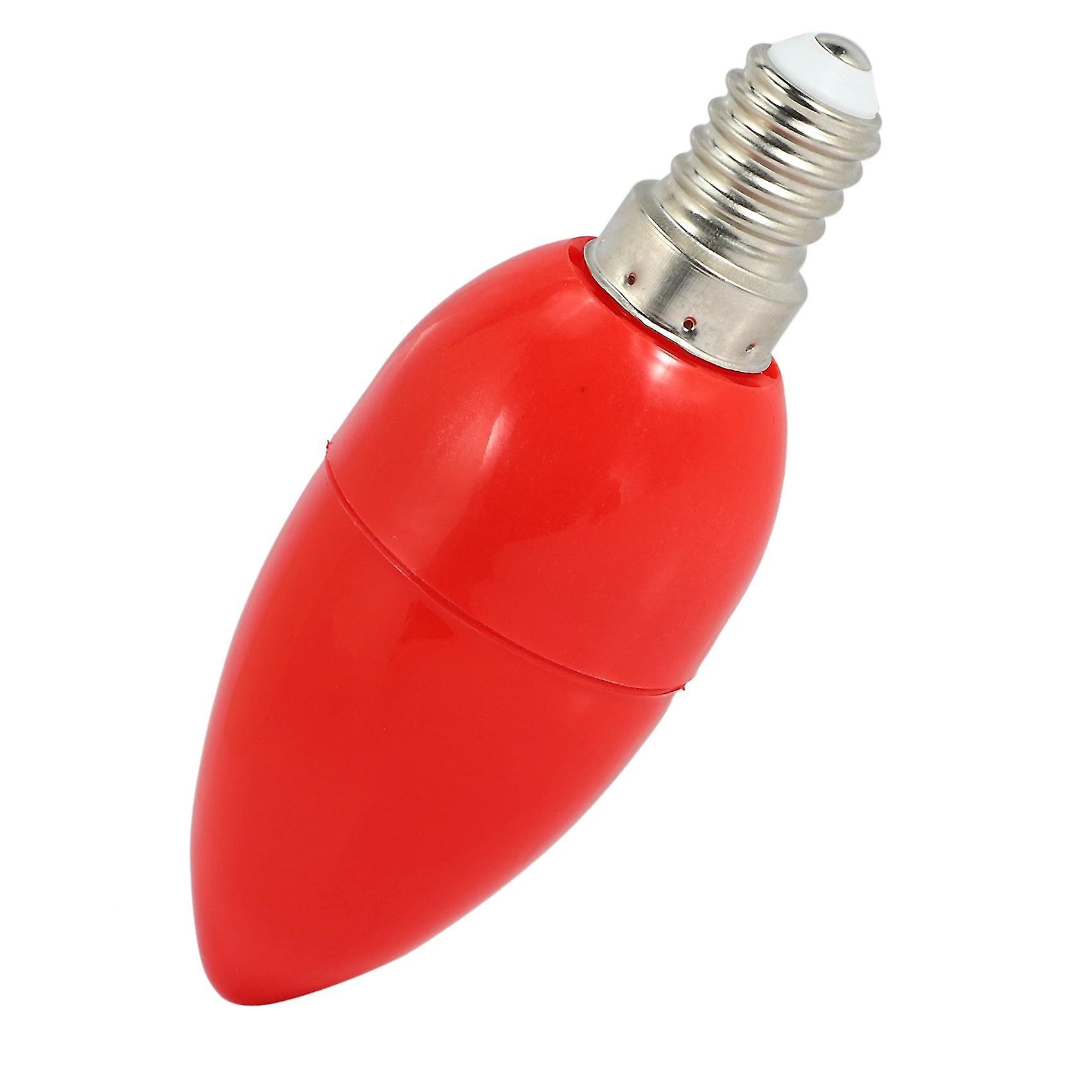 10x Led Candle Light Candle Light Bulbs Red Fortune Lamp God Lights Energy Saving Candle Lights，e14