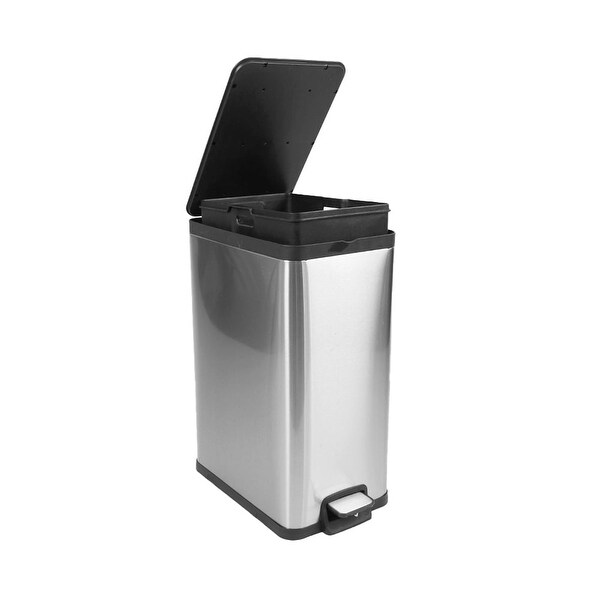 3.9 Gallon Trash Stainless Steel Kitchen Trash Can with Lid