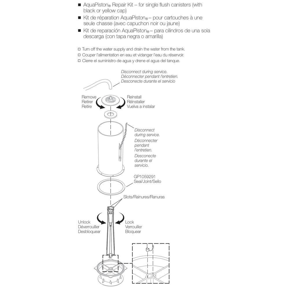 KOHLER AquaPiston Repair Kit for Flush Valve GP1229656