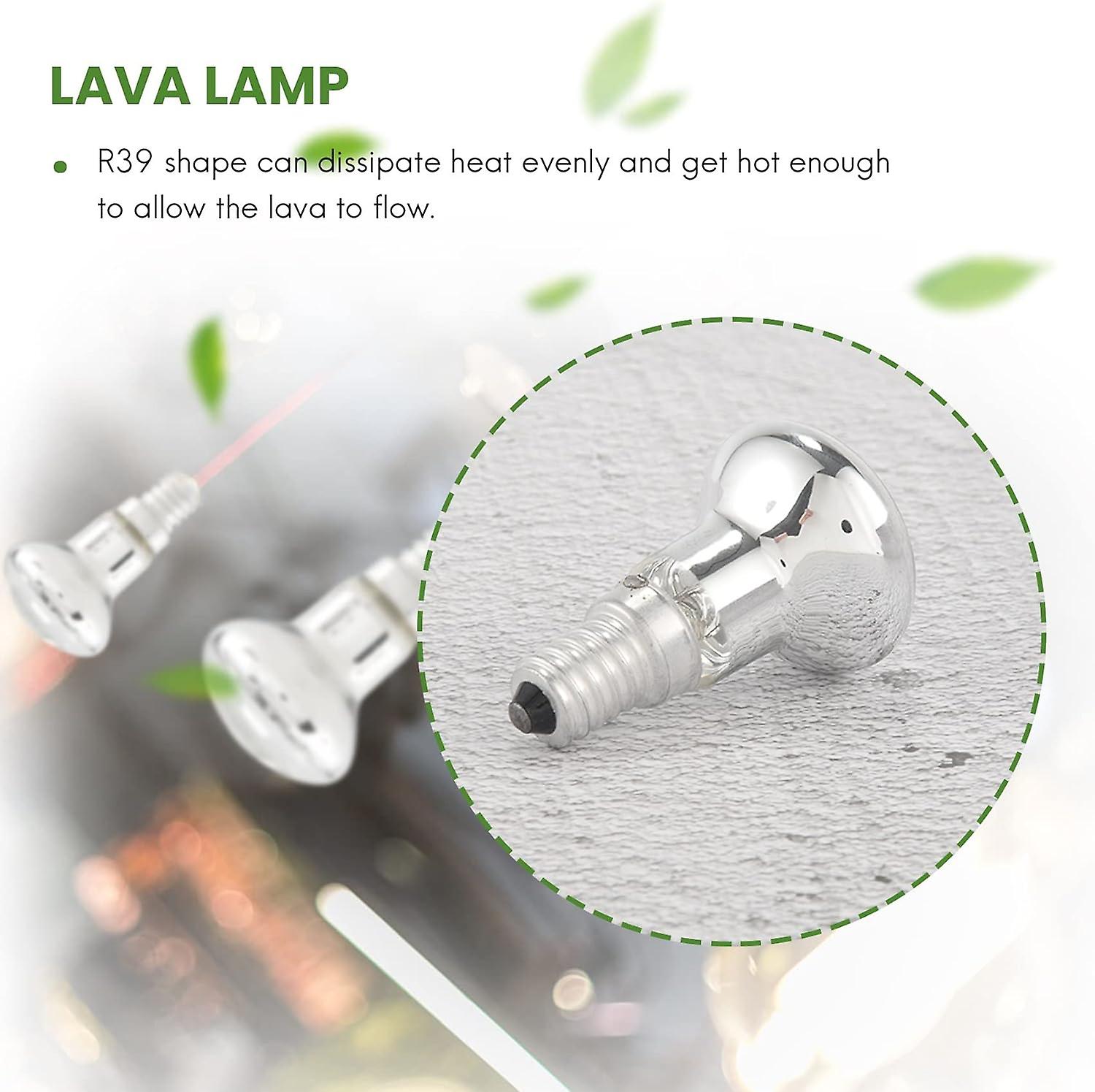 Lava Lamp Replacement Bulb 3Pcs E14 R39 30W Clear Incandescent Spotlight Screw-in Light Bulb