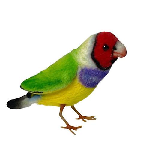 Realistic Gouldian Finch Bird Plush Toy 13cm