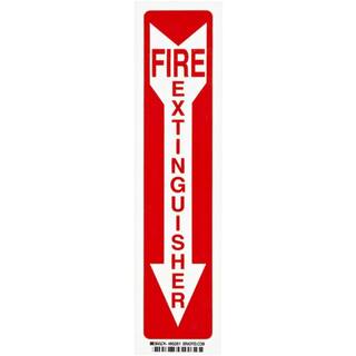 Brady 14 in. x 3-12 in. Polyester Fire Extinguisher with Arrow Sign 85261