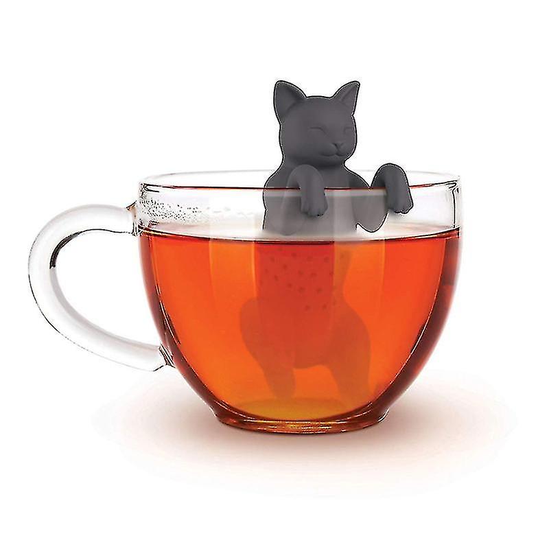 Tea Infuser， Pack Of 2 Silicone Tea Strainer Tea Infuser Tea Ball Tea Filter (cat)