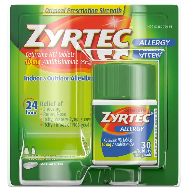 Zyrtec 10mg Allergy Tablets