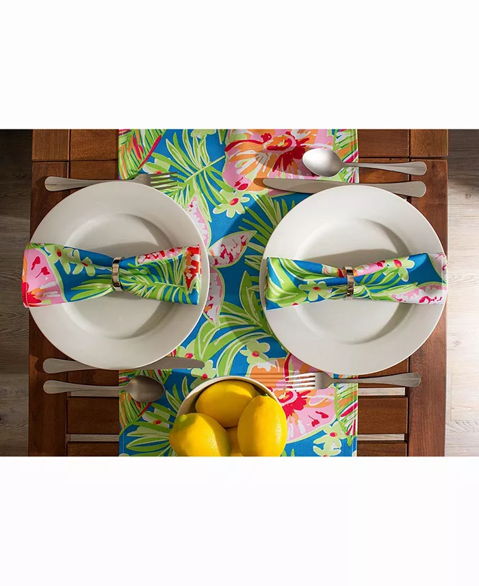 Design Imports Summer Floral Outdoor Table Runner 14 X 72