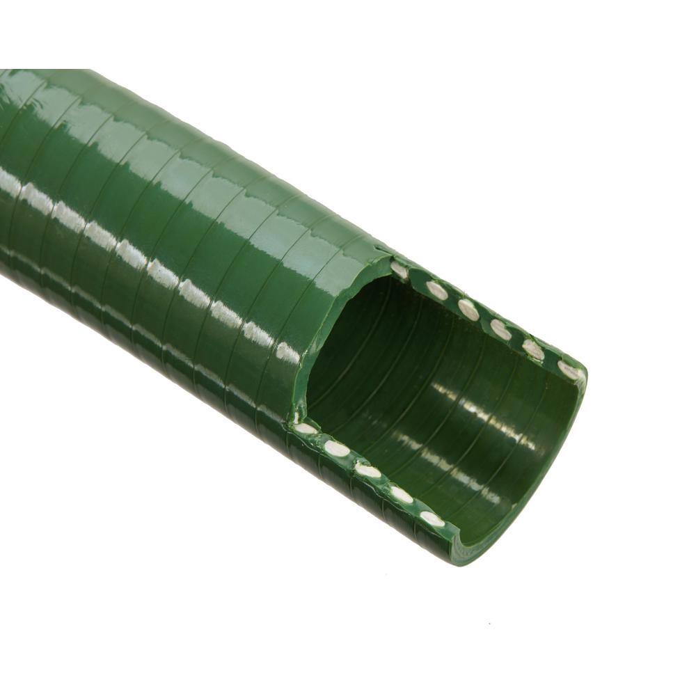 HYDROMAXX 2 in. Dia x 25 ft. Green Heavy-Duty Flexible PVC Suction and Discharge Hose 6107200025