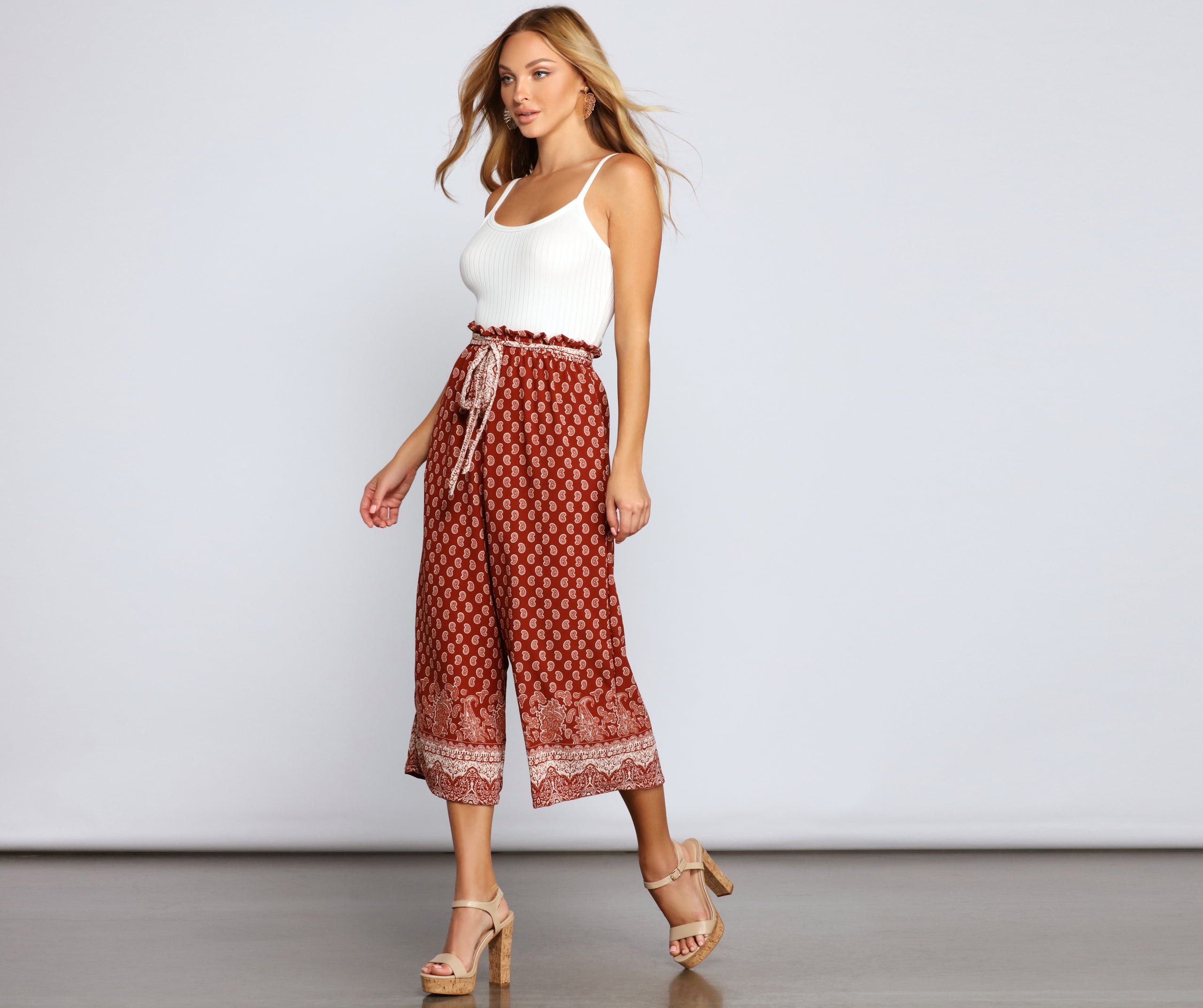 Carefree Glamour Bohemian Paisley Jumpsuit